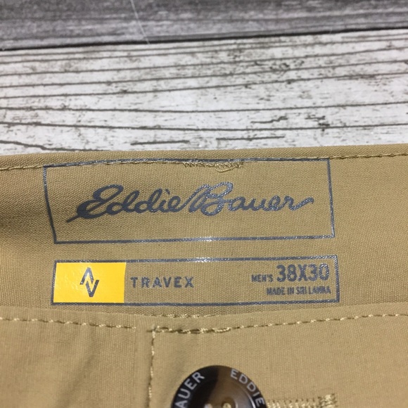 Eddie Bauer Travex Hiking Pants Men’s 38x30 Tan Cargo Pocket Lightweight - Picture 8 of 10